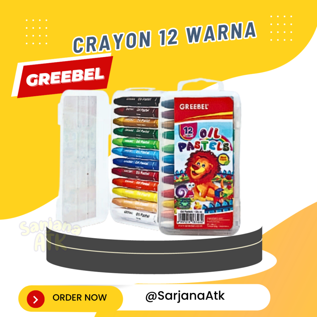 

Crayon Greebel Murah 12 Warna Neon dan Metalik