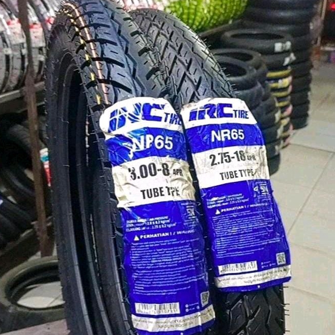 Ban 1 set IRC NR65 3.00 ring 18 dan NR65 2.75 ring 18 tubetype