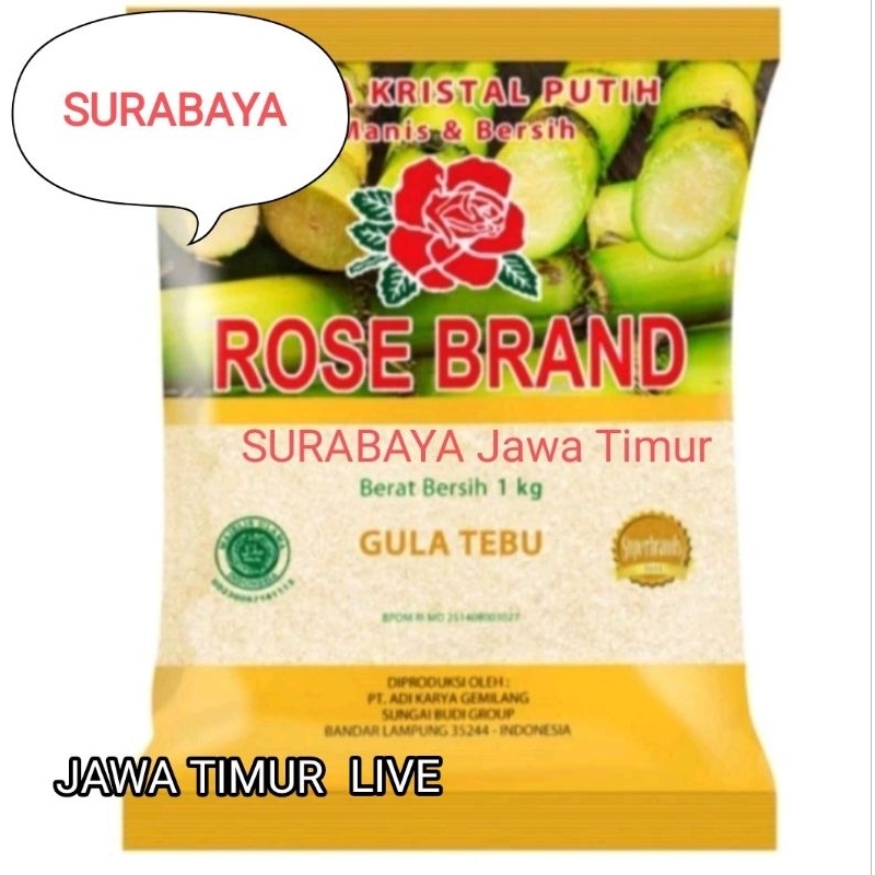 

Gula pasir rose brand 1 kg/rosebrand