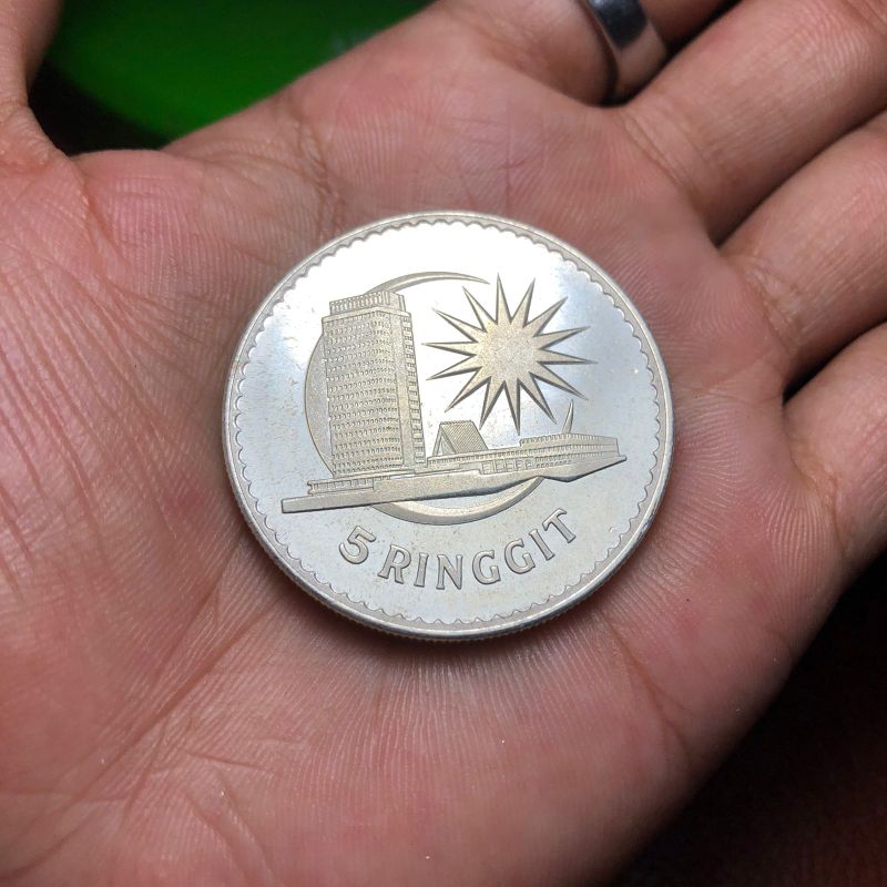 Koin Kuno Malaysia 5 Ringgit 1971