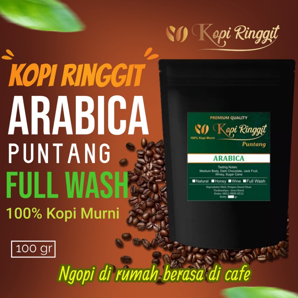 

Kopi Arabica Puntang Full Wash 100% Kopi Murni