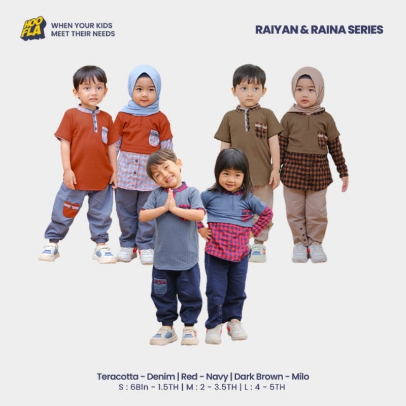 Baju Setelan Anak Couple Laki Laki Perempuan 1 2 3 4 5 Tahun waffle uniqlo Kualitas Premium Distro R