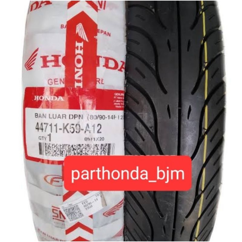 44711-K59-A12 BAN DEPAN TUBLES (80/90-14 Ft235)BAN DEPAN TUBLES 44711K59A12
