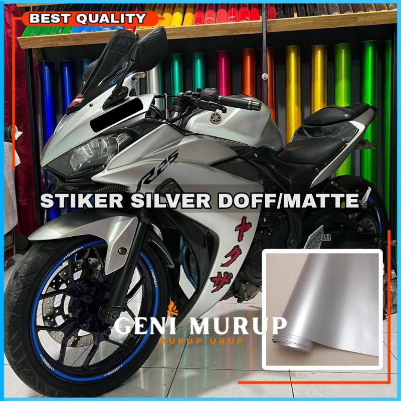 Skotlet silver doff sticker scotlite untuk motor stiker kualitas premium