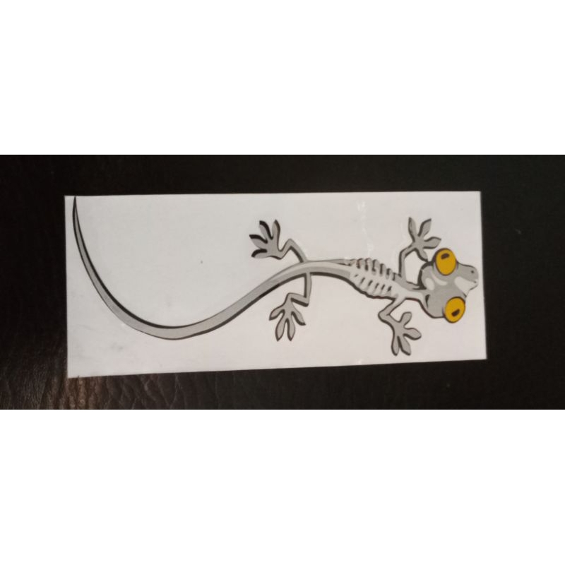

sticker cutting logo cicak ukuran 12*5