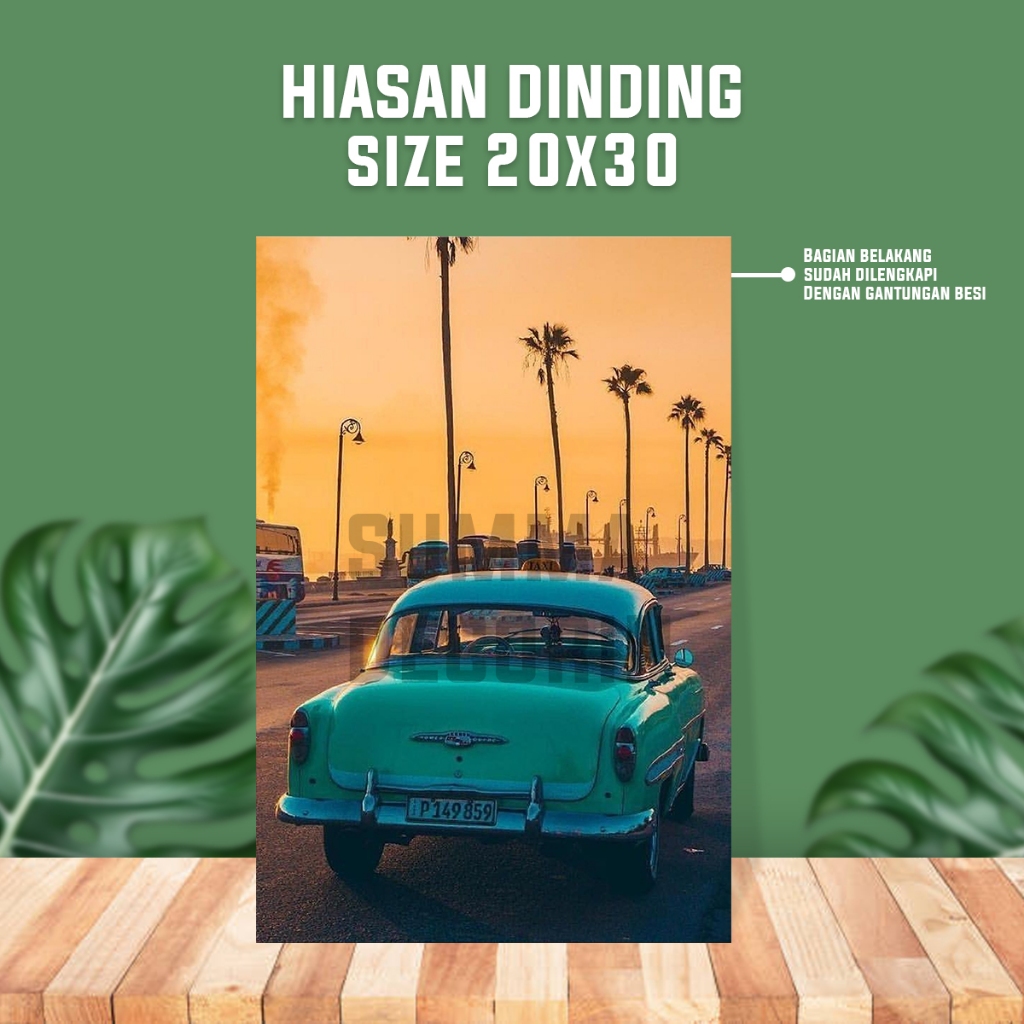 Hiasan Dinding Kamar Vintage - Dekorasi Kamar Tidur Cowok - Hiasan Kamar Anak Cowo - Mobil - Summa D