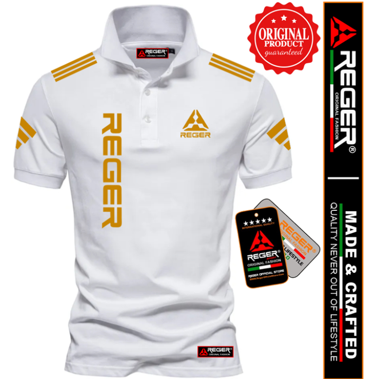 POLO REGER TEXT ORIGINAL LESS BAHUHAND LOGO SABLONGOLD Baju Laki Laki Dewasa Baju Pria Wanita Keren 