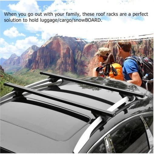 Cross bar kaki rack platinum jepit roofrail universal