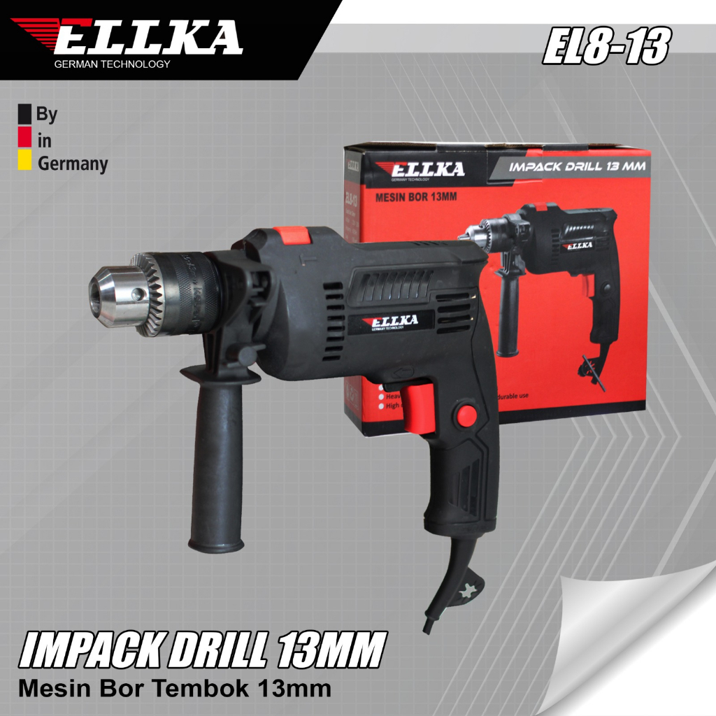Mesin Bor Tembok Beton 13mm Bor Hammer Impact Drill 13mm Bor Listrik Berkualitas Germany Technology
