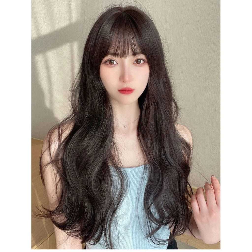 Wig curly poni depan poni wig keriting  poni depan 67