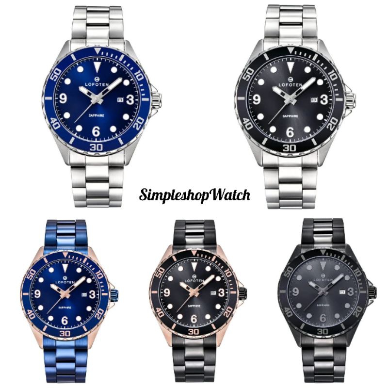 Original 100% Jam Tanagn Pria Lofoten 6513 F-6513 Sapphire Garansi 1 Tahun