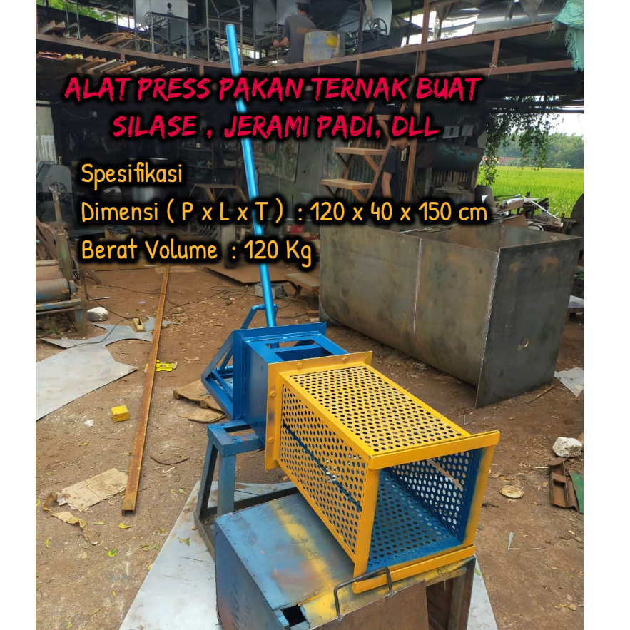 Alat press pakan ternak buat silase , jerami padi, dll