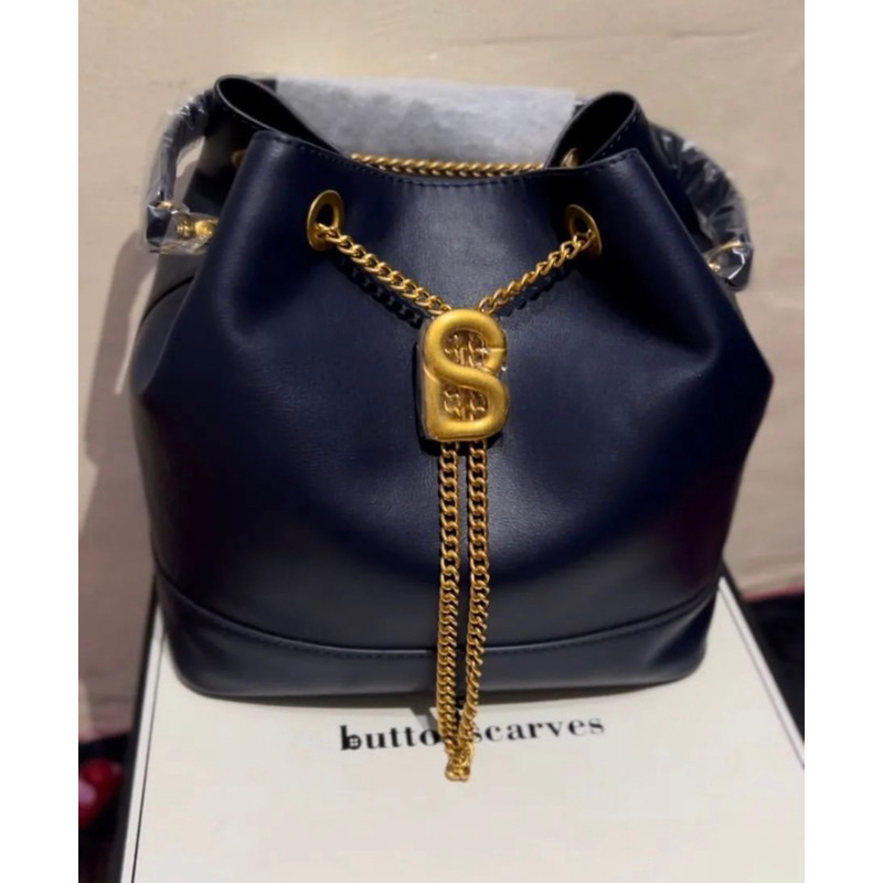 Myra Bag Buttonscarves Navy