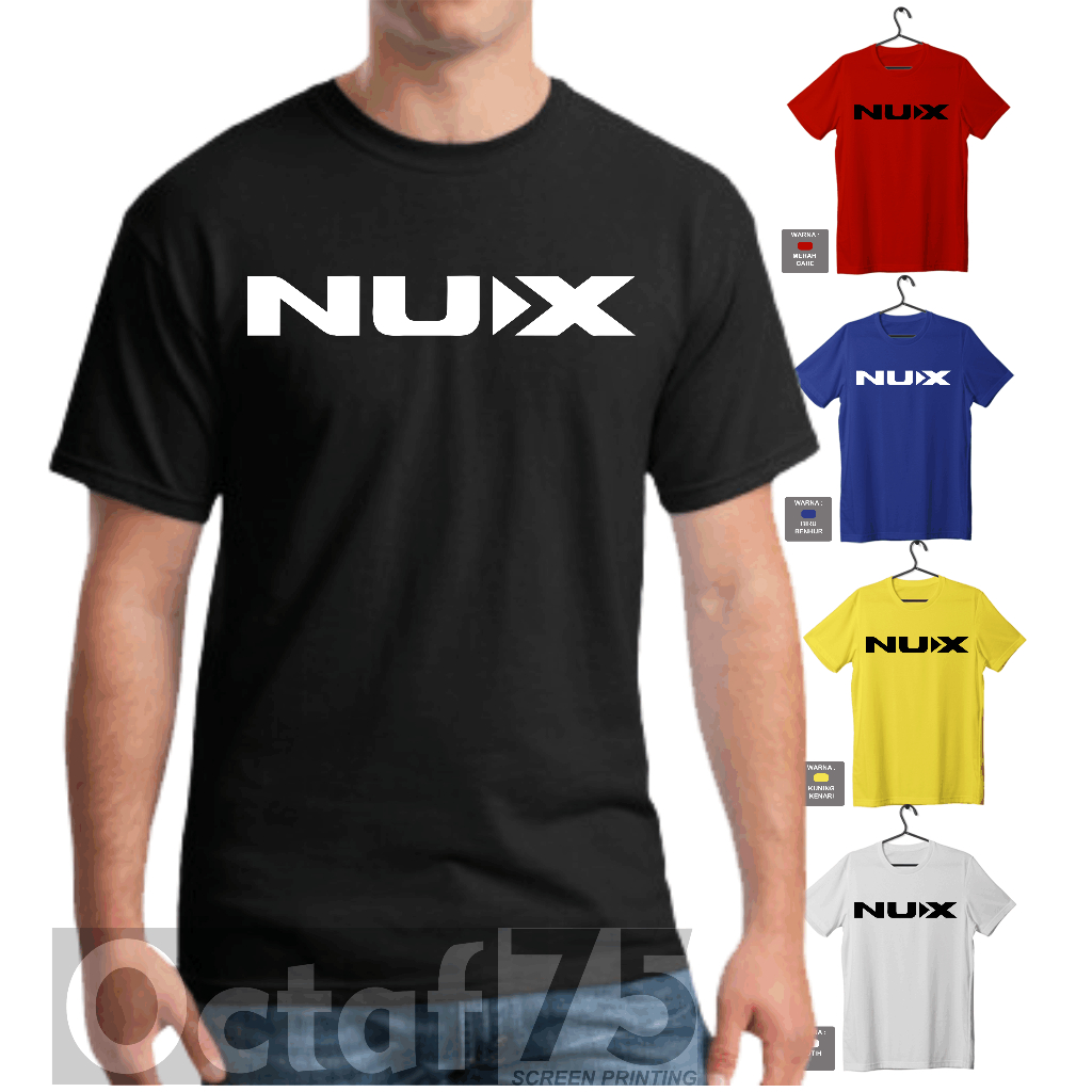 KAOS BAJU NUX Logo Brand Alat Musik