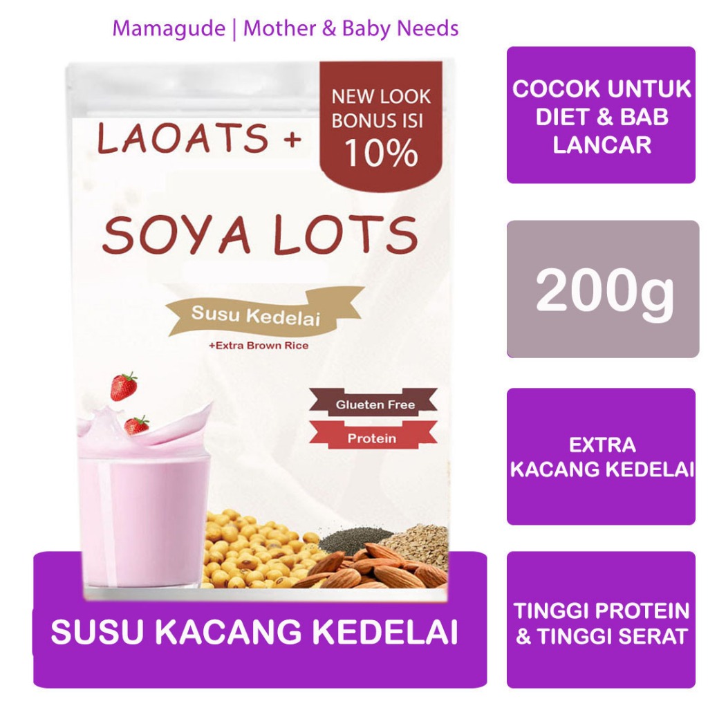 

Susu Kedelai Bubuk 1kg Laoats (200g)