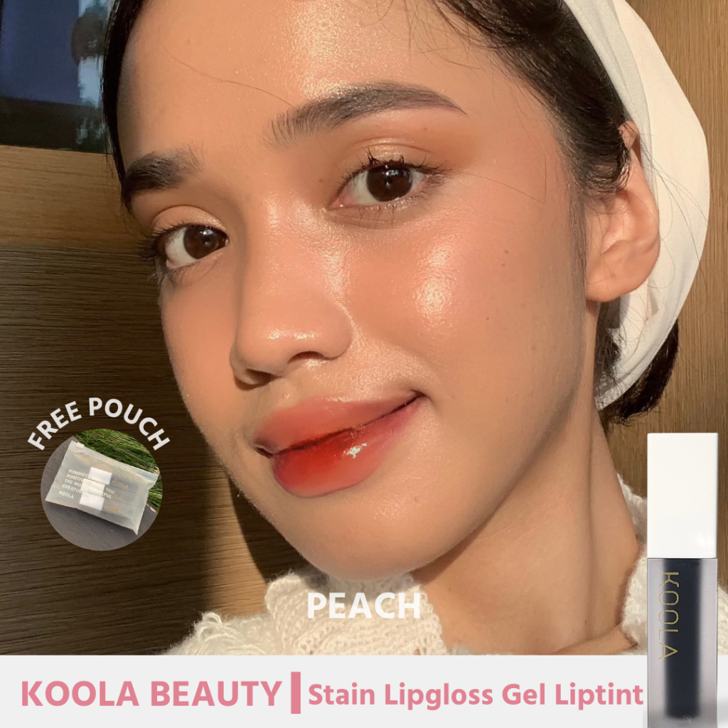 [STOCK TERAKHIR STOP PRODUKSI FLUSH OUT] BUNDLE 3 PCS (2PCS SHADE PILIHAN + 1 SHADE RANDOM) KOOLA BEAUTY STAIN LIPGLOSS GEL LIPTINT GET FREE POUCH