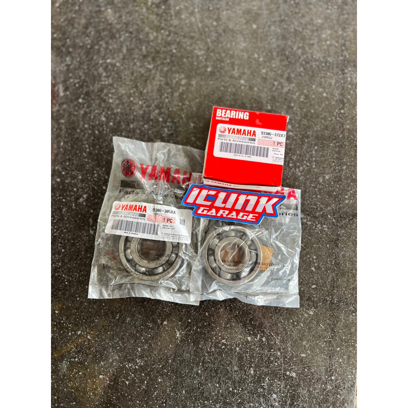 bearing laher kruk as semua MIO set 6305 6372 ORIGINAL YAMAHA mio sporty smile s gear m3 soul gt fin