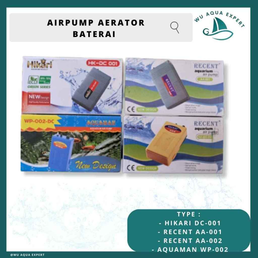 POMPA AIRPUMP KOLAM AERATOR BATERAI HIKARI HK DC 001 UDARA UNTUK MEMANCING TAMBAHAN OKSIGEN LISTRIK 