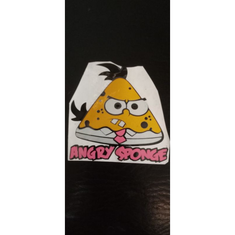 

sticker cutting logo angry sponge ukuran 7cm*7cm