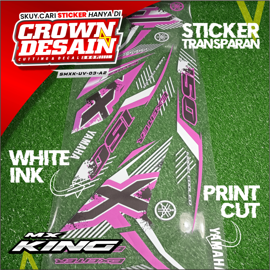 STRIPING TRANSPARAN MX KING 150 VARIASI EXCITER - STIKER STRIPING UV MX KING CUSTOM EXCITER - SMXK-U