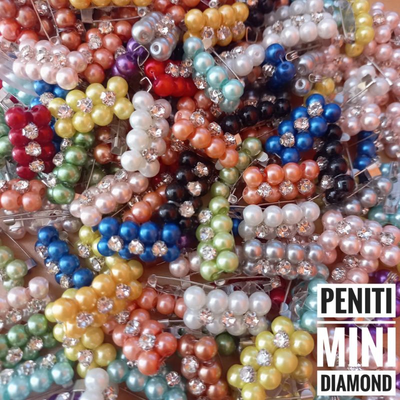 bros peniti mini bros dagu mutiara peniti 2 cm