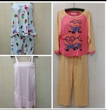 Paket 100rb 3pcs Baju Tidur, Daster,Baju Tidur Jumbo