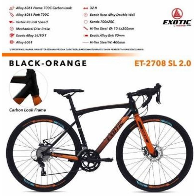 sepeda roadbike exotic 2708 SL 2.0