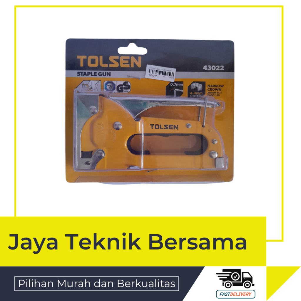 Staples Tembak Gun Tacker Stapler Setaples Jok Motor Steples Seteples Tolsen