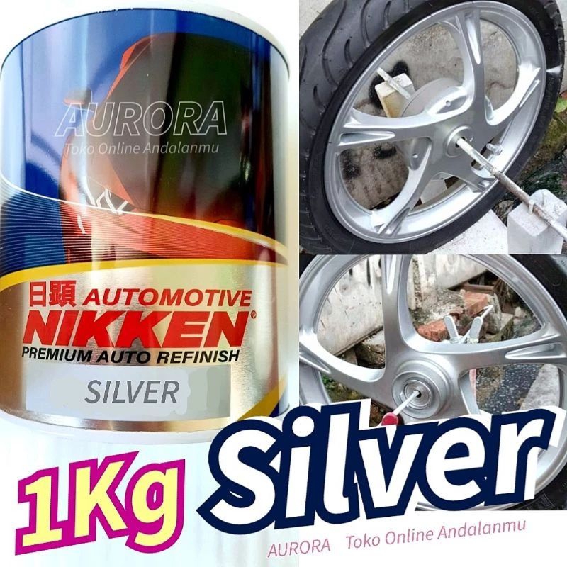 Cat Silver 1kilo Nikken Silfer 1kg Niken Cet Mobil dan Motor