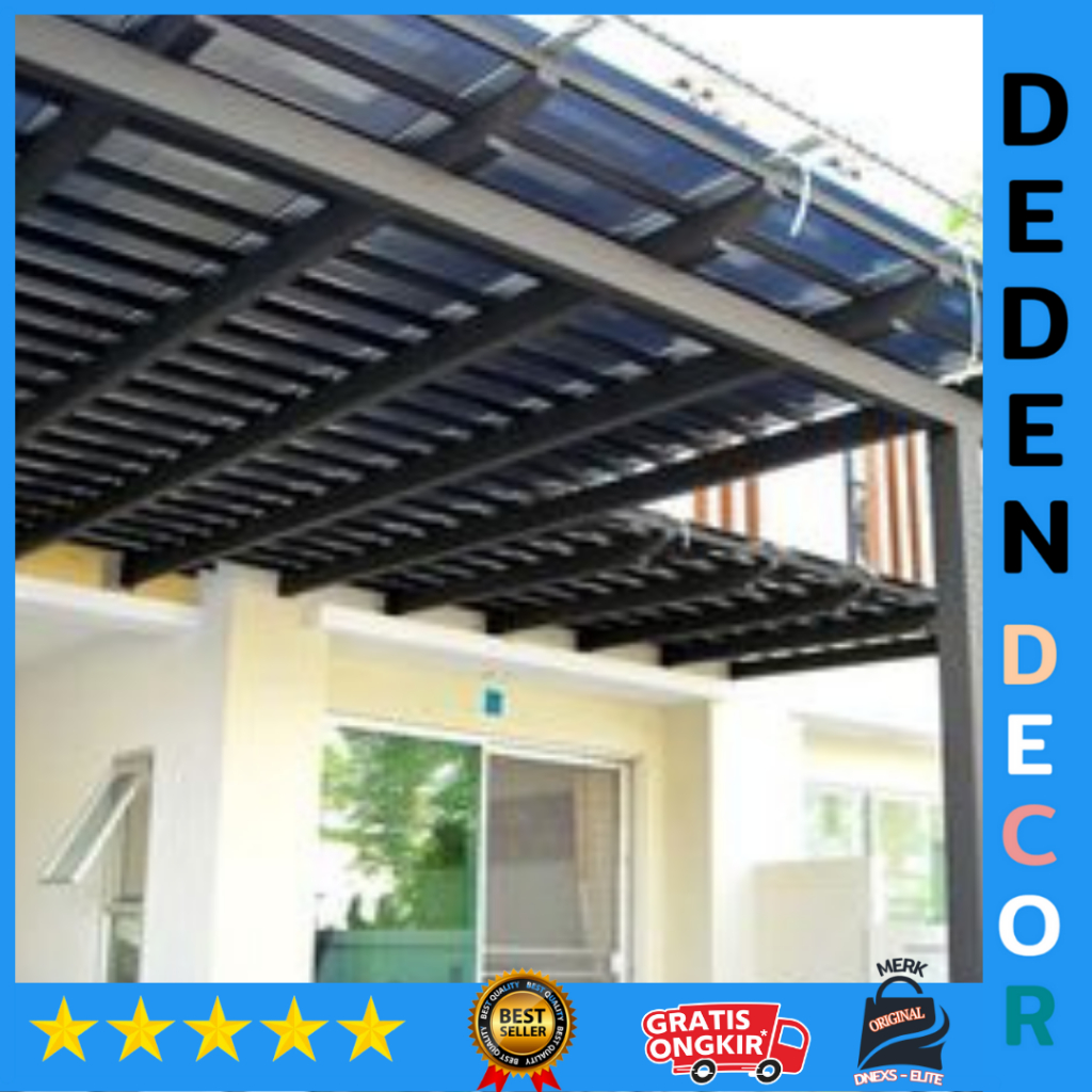 kanopi baja ringan atap solarflat/Kanopi kaca minimalis/Kanopi sidoarjo tangerang jakarta