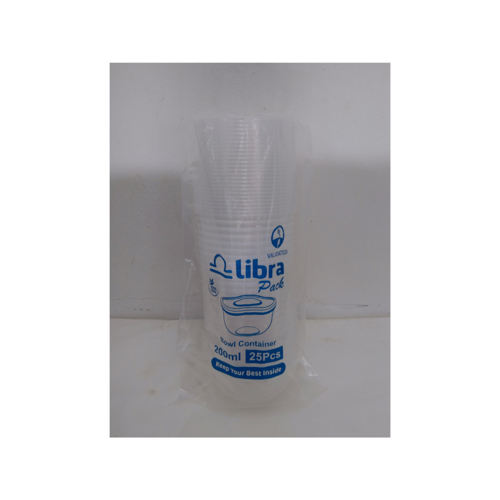 Thinwall Bowl Libra 200ml Mangkok Bulat Tempat Makanan (1Pak isi 25)