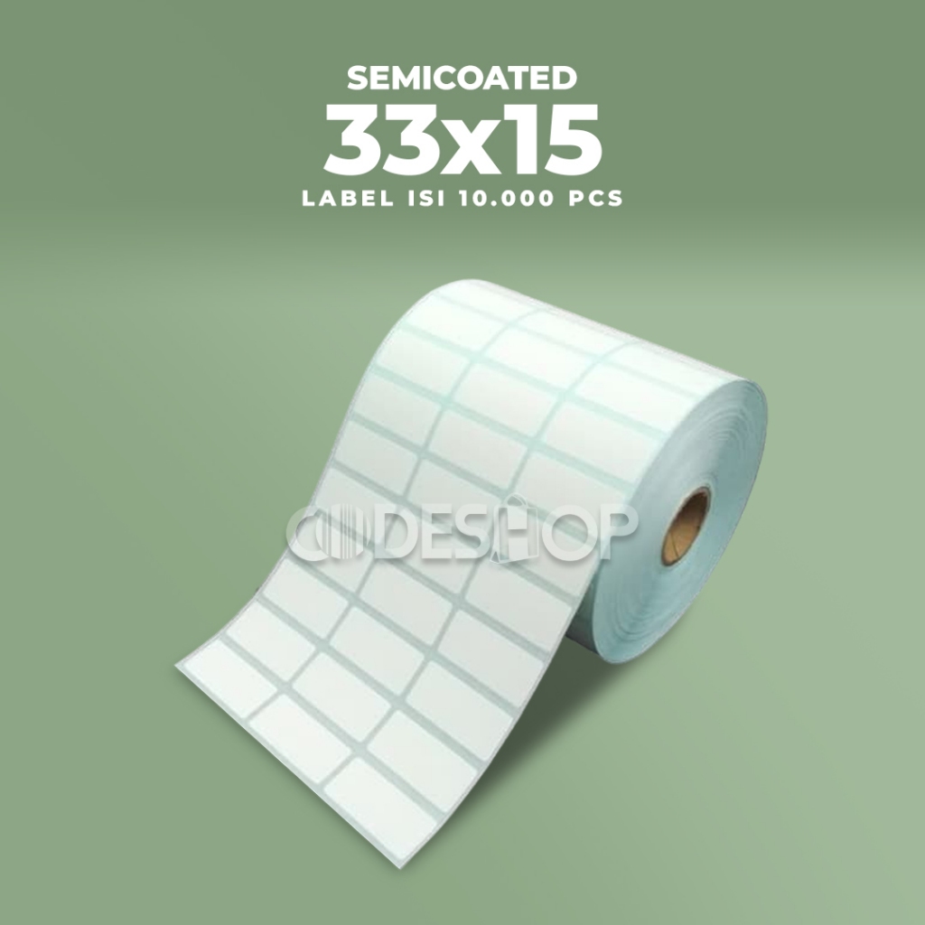 

Codeshop Label Semicoated 33x15 mm 3 Line Core 1 inch isi 10.000 Pcs
