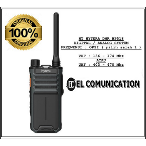JUAL HT Hytera BP518 HT Digital Analog VHF UHF 350-390 HYTERA BP 518 UHF350 GARANSI RESMI ORIGINAL