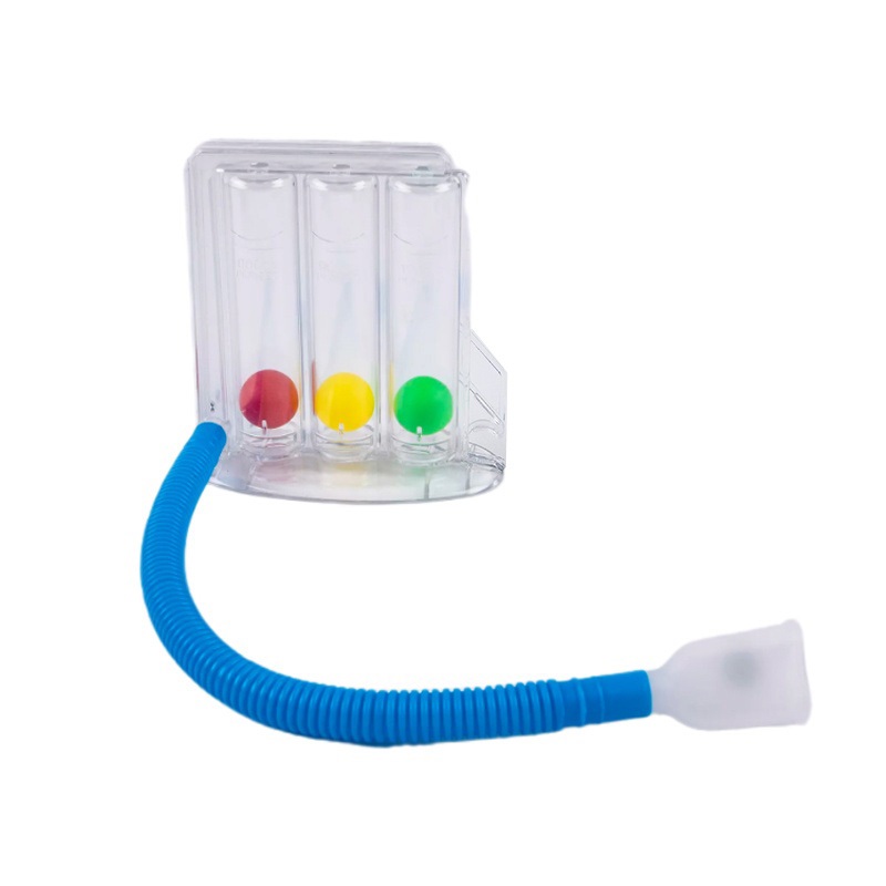 Latih Nafas dengan Mudah! Respirometer Incentive Spirometry Fisioterapi Respiratory Spirometer dengan 3 Bola Pengukur untuk Mengatasi Masalah Pernapasan Breathing Paru