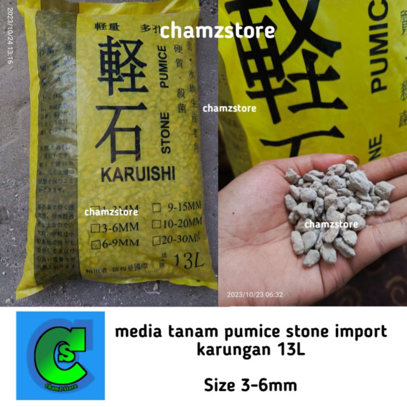 media tanam pumice stone import karungan 13L / media tanam pumice / pumice