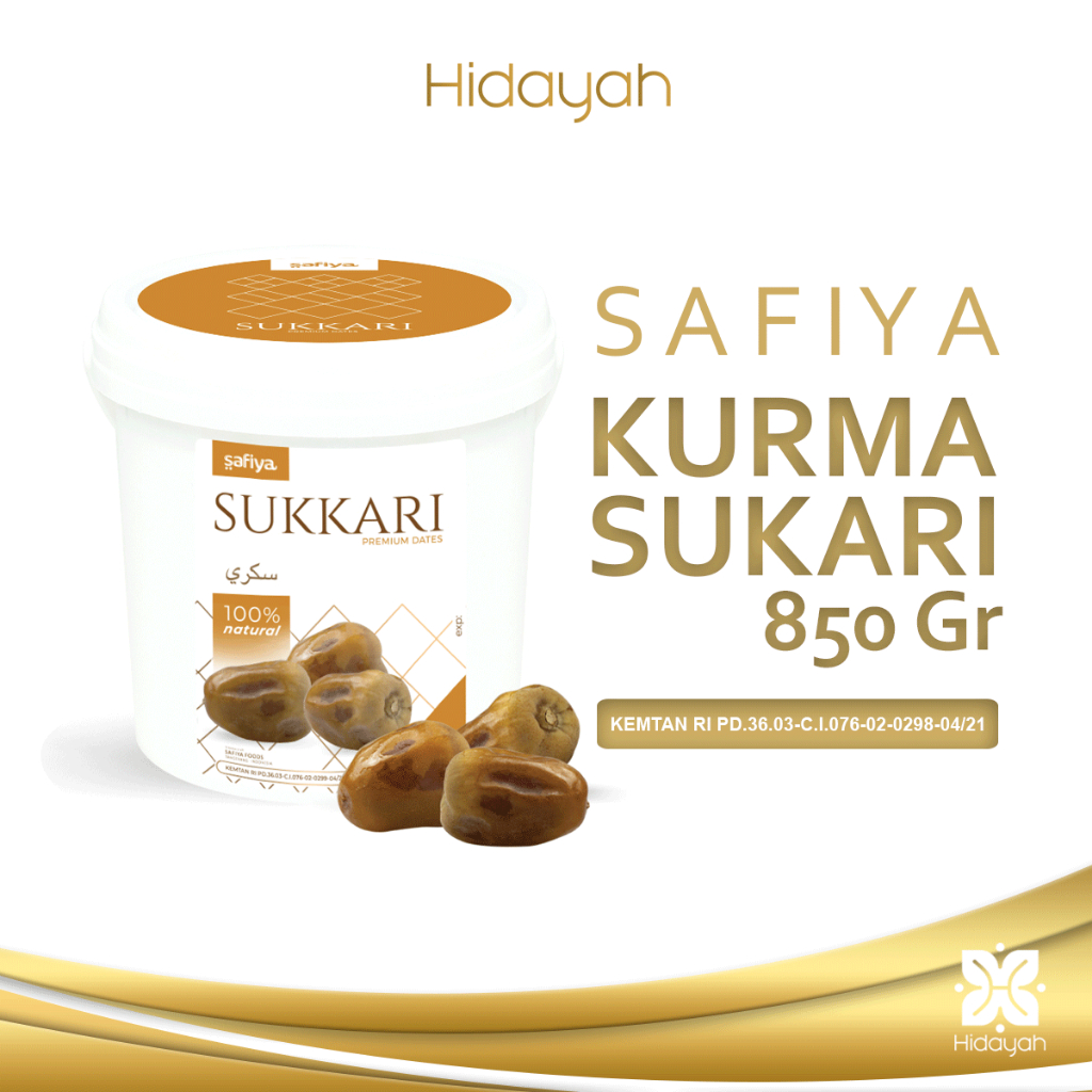 

Kurma Sukari Safiya 850 Gr Ember | Kurma Raja Sukkari Lembut Manis Premium