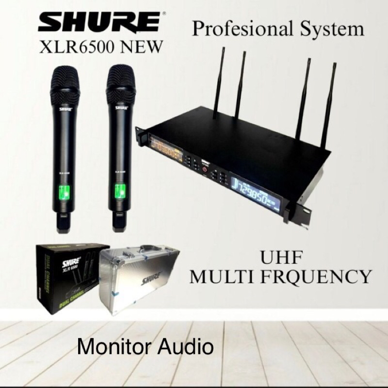 Mic Wireless Shure XLR 6500, Microphone Karaoke Mc, Pidato,Suara bagus