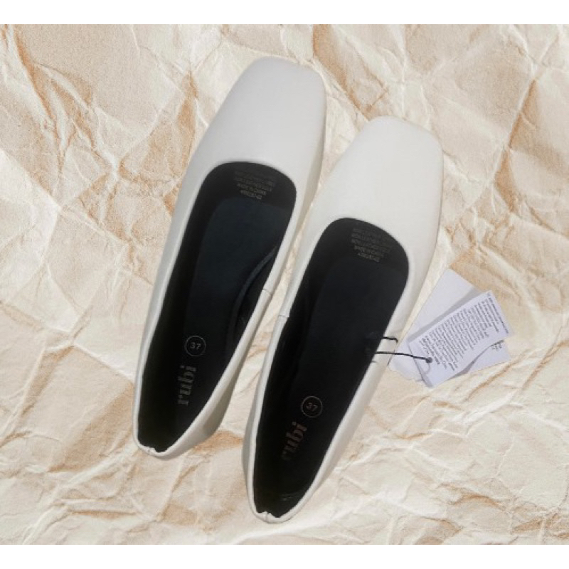 rubi white flat shoes
