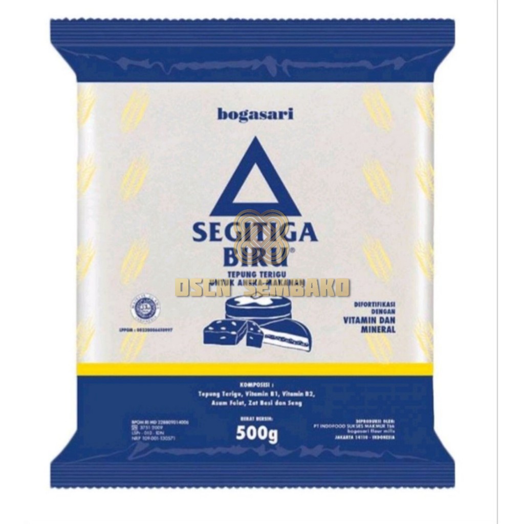 

Tepung terigu segitiga biru kemasan 500 gram