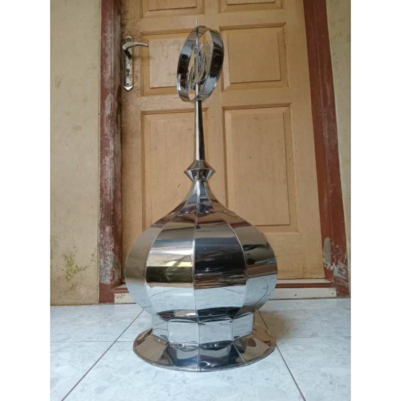 Kubah Stainless Steel ukuran 40 cm/Kubah Masjid Stainless ukuran 40 cm /Kubah Musholla ukuran 40 cm 