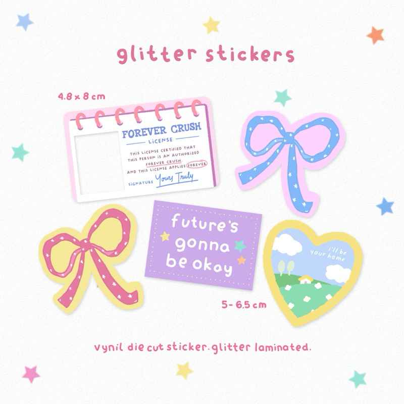 

Sticker Diecut Glitter by Apfeljam