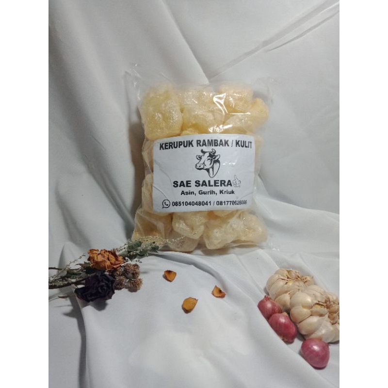 

KERUPUK RAMBAK SAE SALERA DENGAN KULIT SAPI ASLI 100%