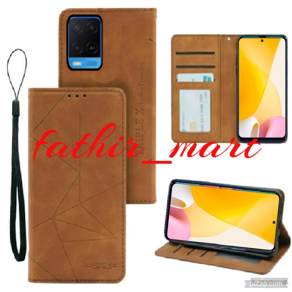 Case Dompet Hp OPPO A54 A54S A16 Case Motif Wallet Kulit Casing Dompet Case Wallet Leather