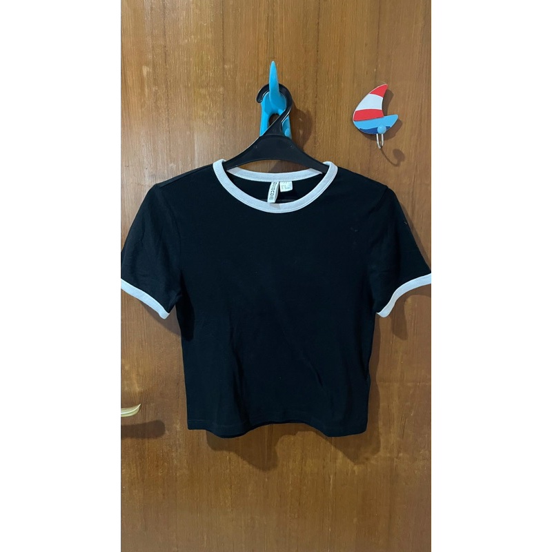 Crop T-Shirt HnM Black