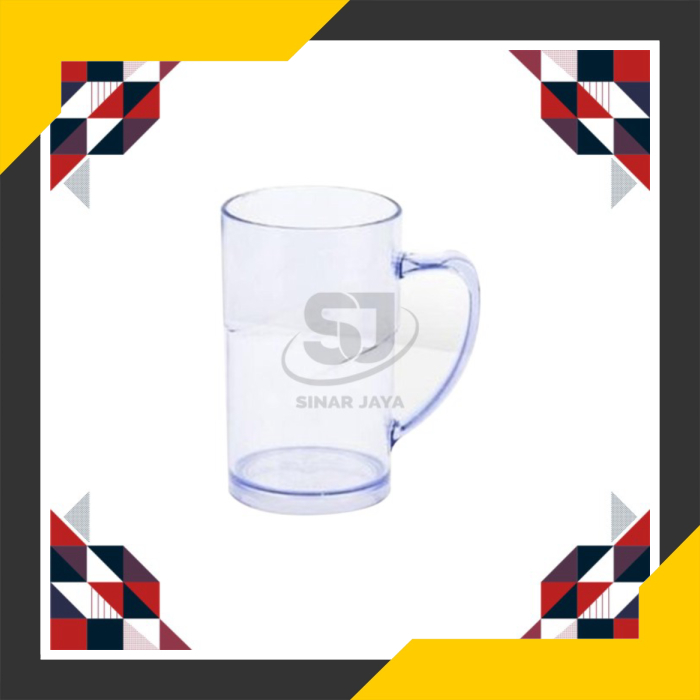 Dijual Mug Minum/Mug Plastik Bening/Mug PL Boston GH-45 Gbu Murah