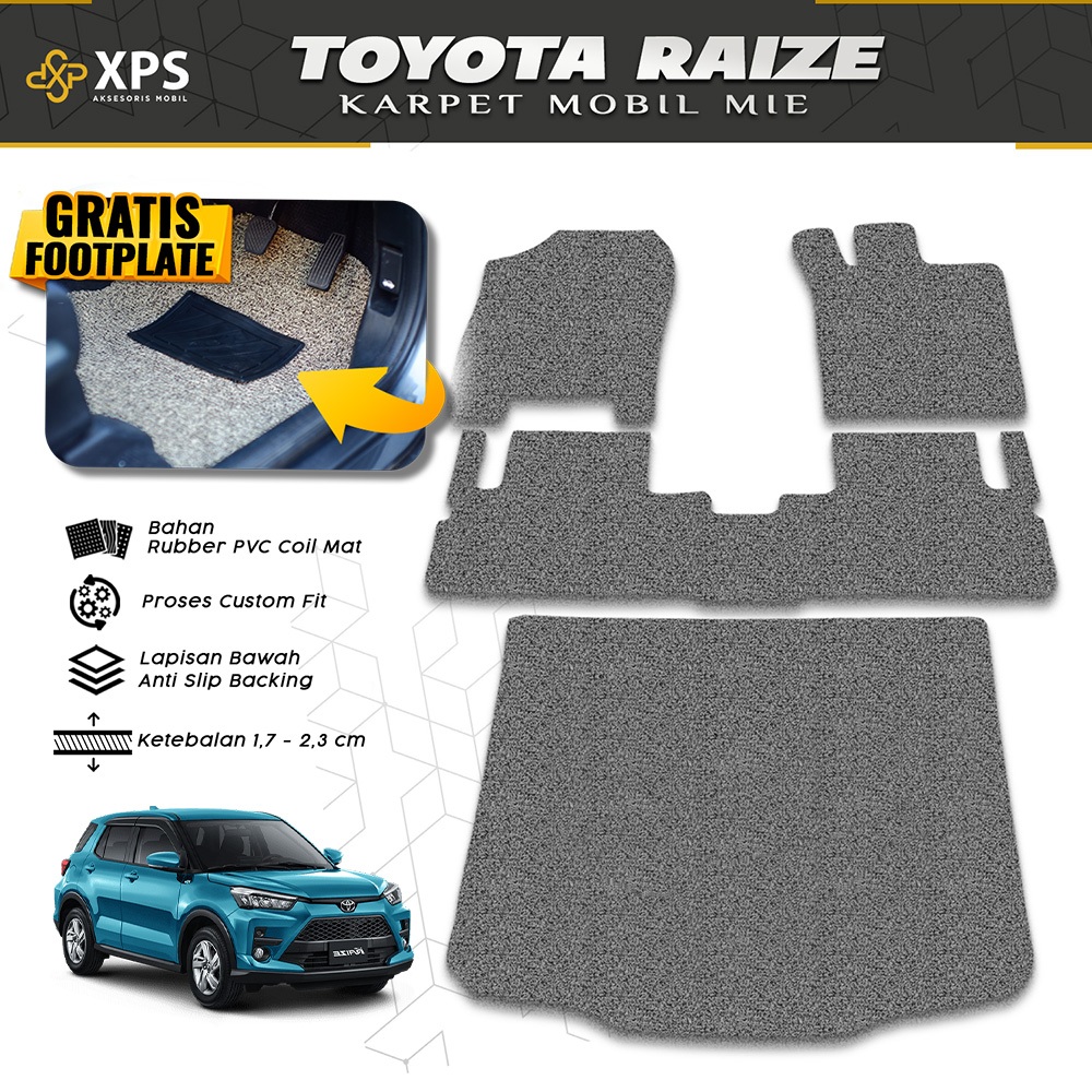 Karpet Mobil Mie Toyota Raize gr sport 2022 2023 2024 full set