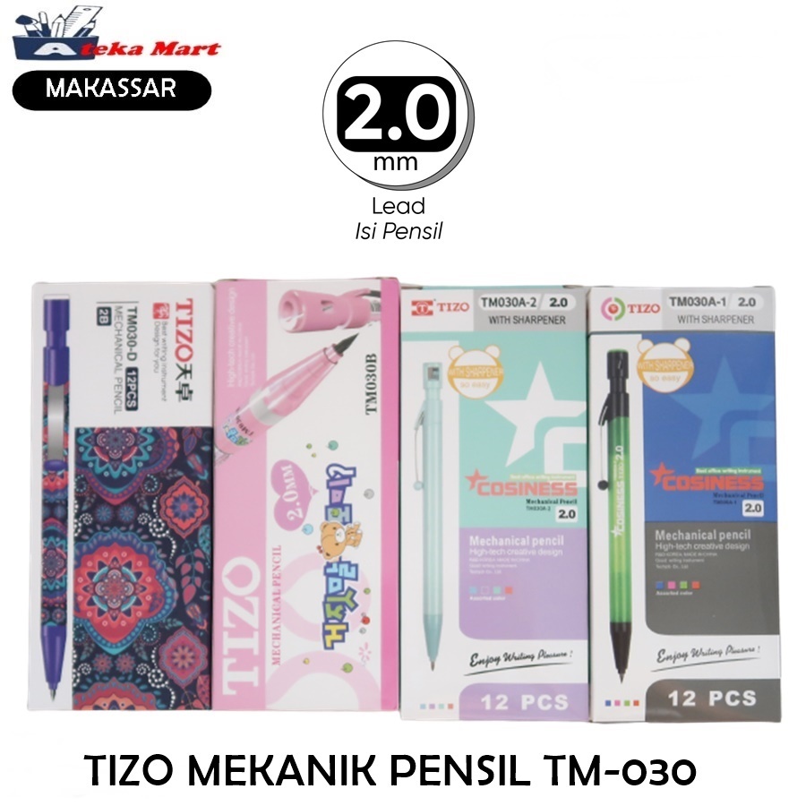 

[BOX/12PCS] TIZO PENSIL MEKANIK TM-030 UK. 2.0MM