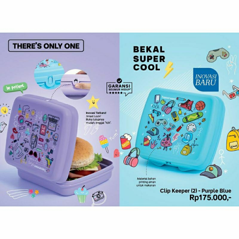 clip keeper kotak makan tupperware PROMO ORI
