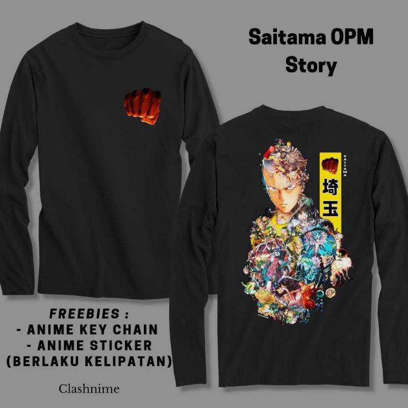 Kaos Lengan Panjang Saitama One Punch Man - Clashnime