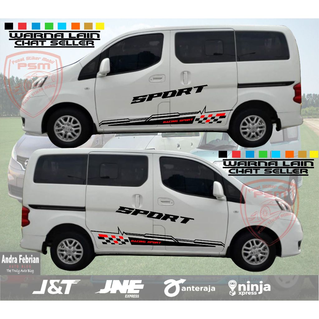 CUTING STICKER STIKER MOBIL EVALIA STICKER LIST SISI SAMPING MOBIL NISSAN EVALIA